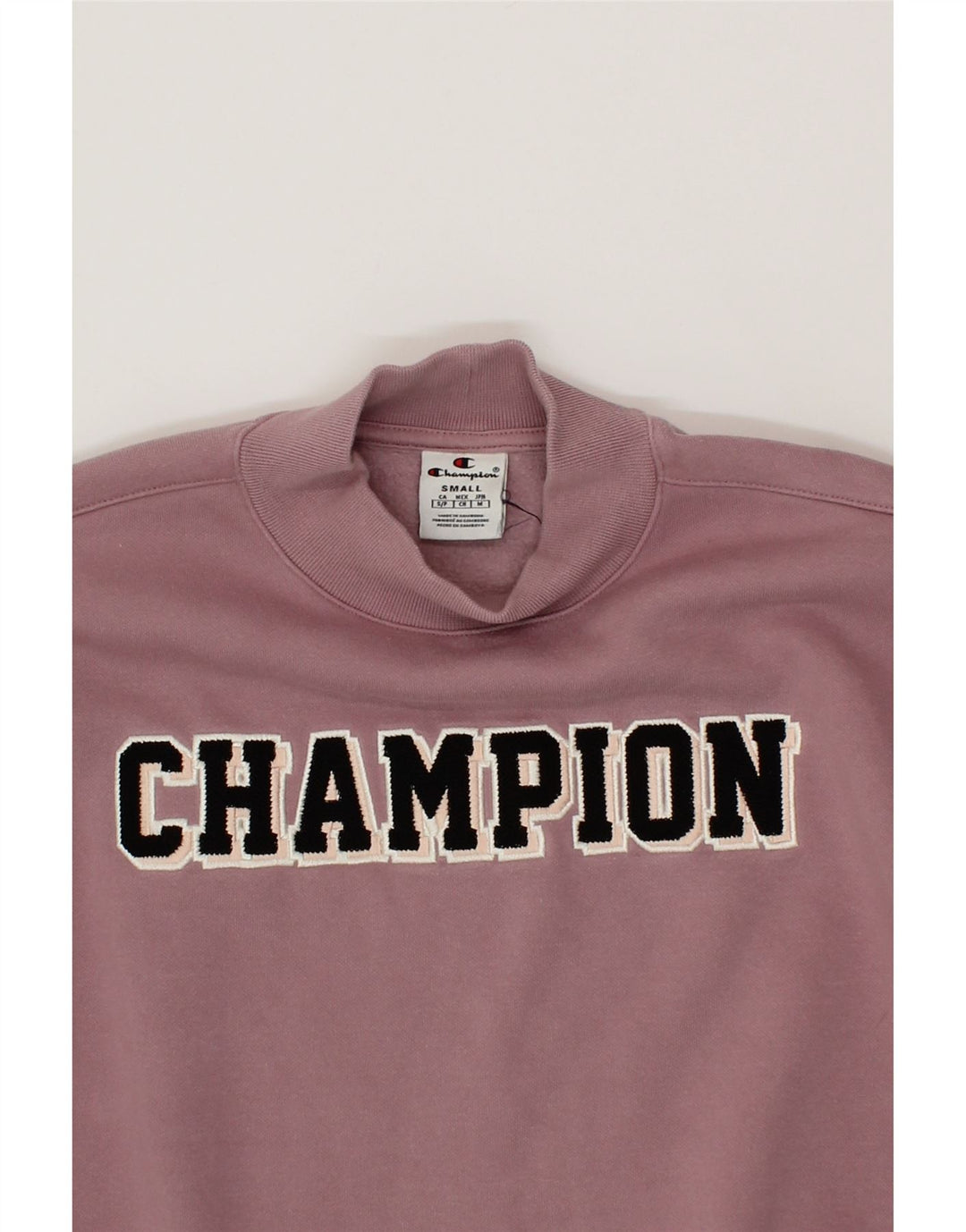 CHAMPION Womens Oversized Graphic Sweatshirt Jumper UK 10 Small Purple Vintage Champion and Second-Hand Champion from Messina Hembry 