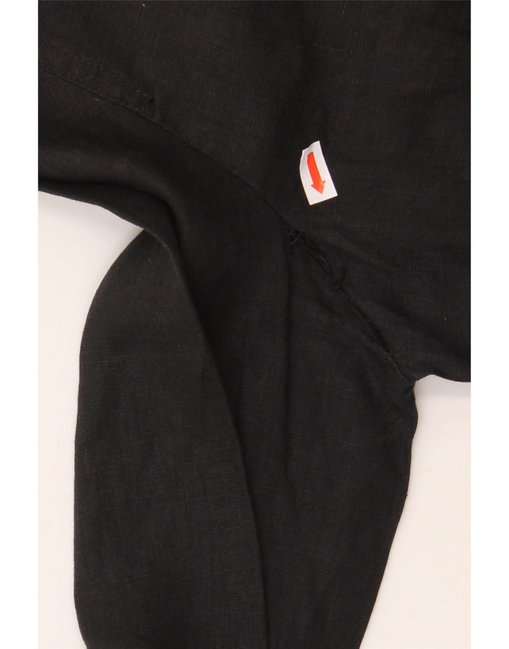 LUISA SPAGNOLI Camicetta oversize da donna UK 10 Piccola lino nero