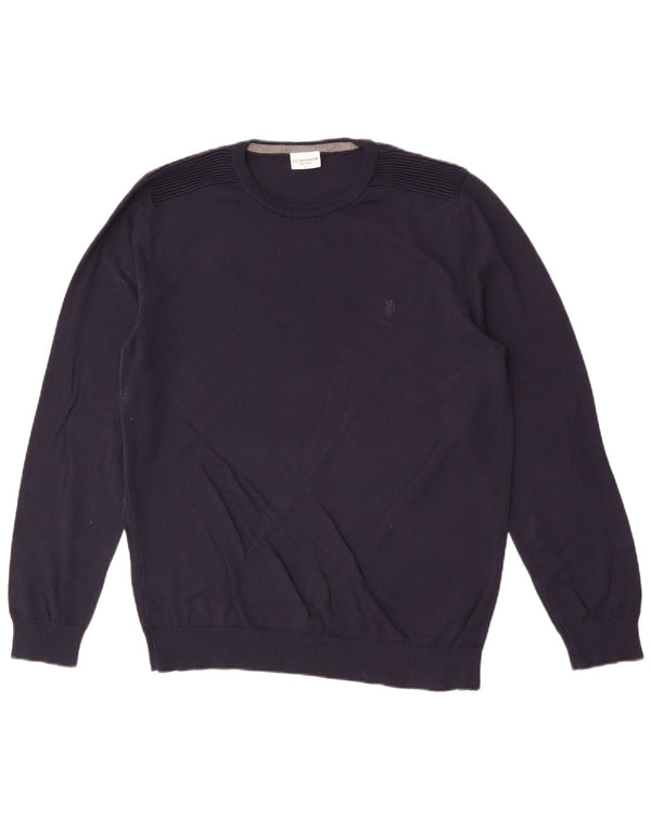 Polo Assn. Maglione maglione girocollo da uomo grande blu navy