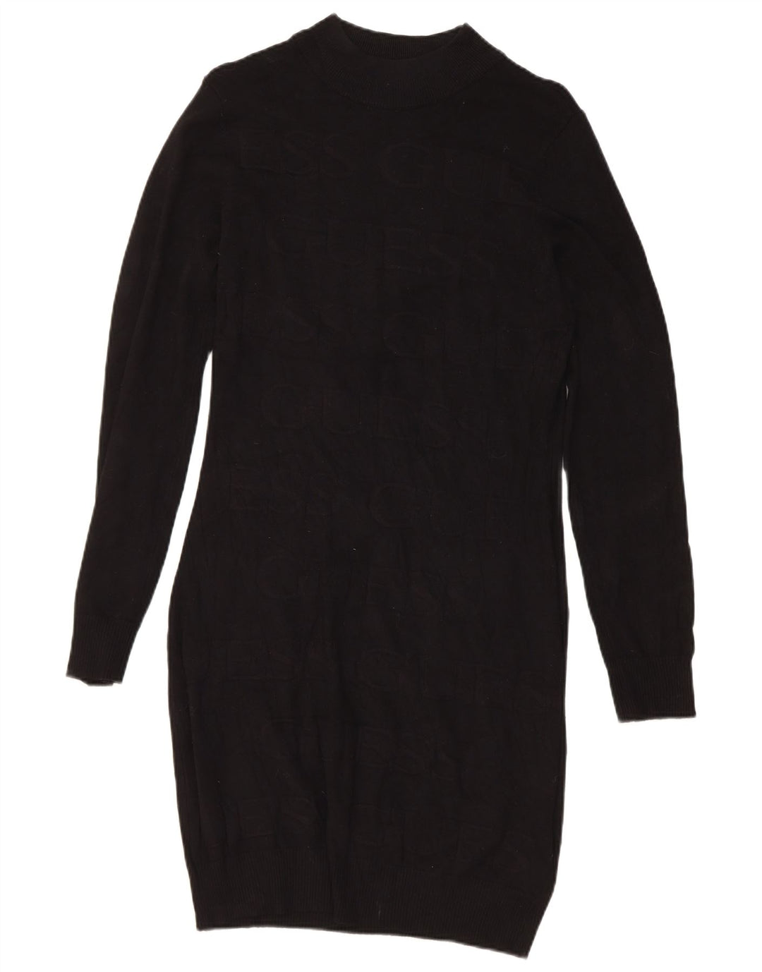 Guess Abito maglione grafico da donna UK 12 Medium Black Viscosa
