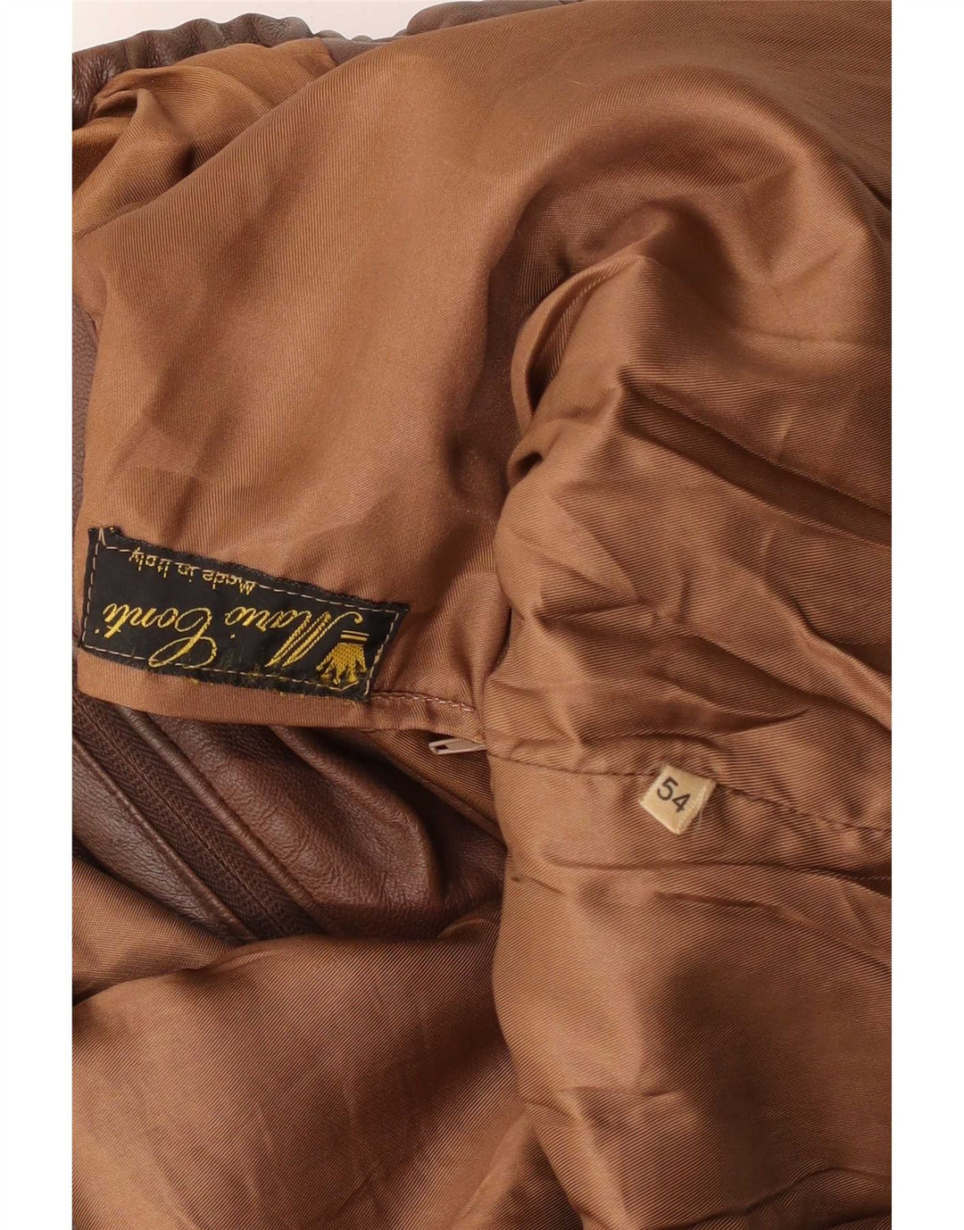 Giubbotto bomber vintage da uomo IT 54 2XL Marrone
