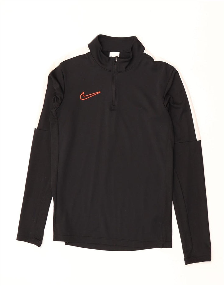 Maglia da tuta a maniche lunghe Nike Dri Fit da uomo XS in poliestere nero