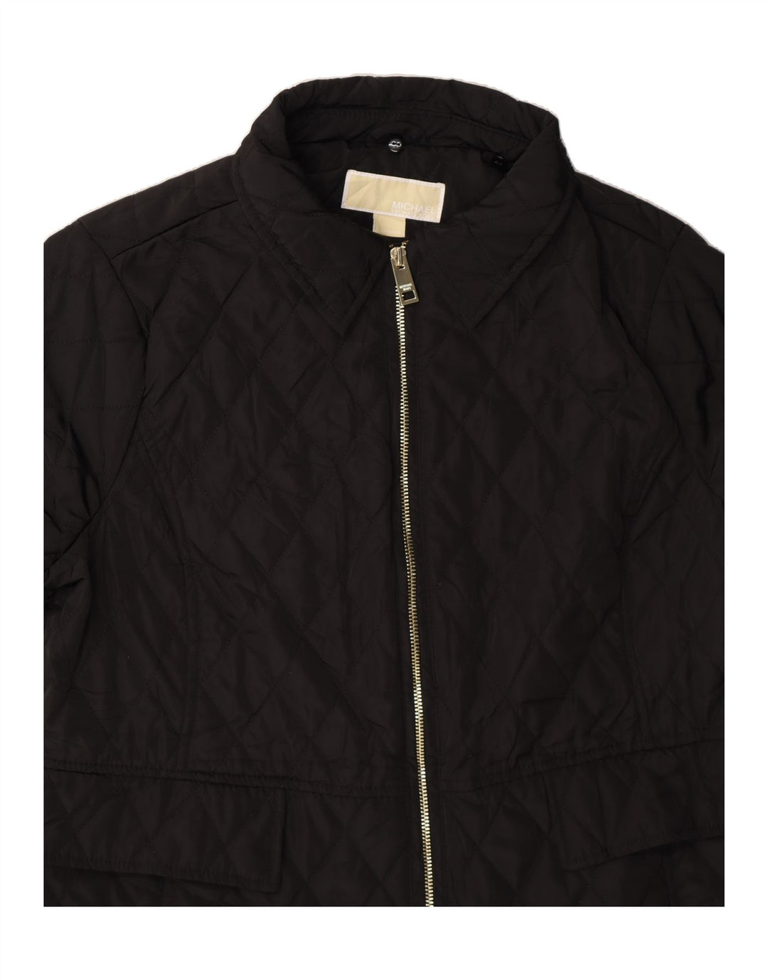 MICHAEL KORS Womens Quilted Jacket UK 16 Large Black Polyester Vintage Michael Kors and Second-Hand Michael Kors from Messina Hembry 