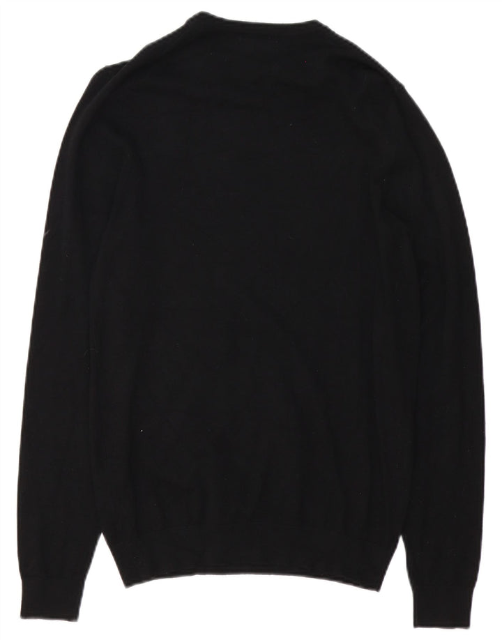 Maglione ZARA Uomo Girocollo Piccolo Nero in Viscosa