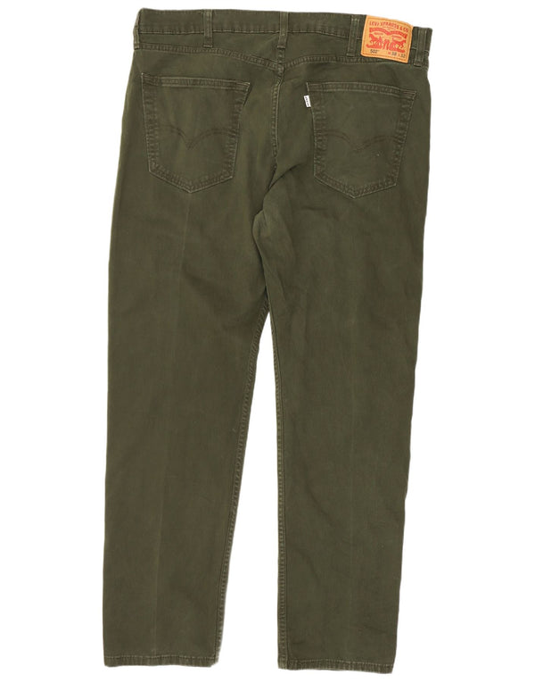 Levi's Uomo 502 Pantaloni casual affusolati W38 L32 Cotone verde