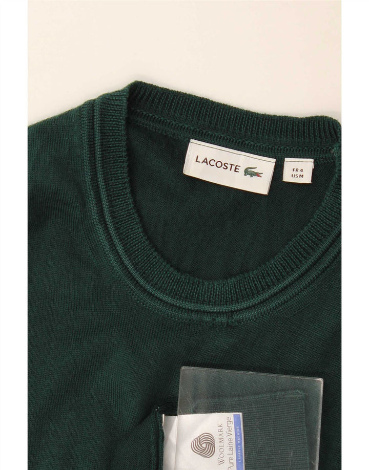 Maglione maglione girocollo da uomo Lacoste taglia 4 lana verde medio