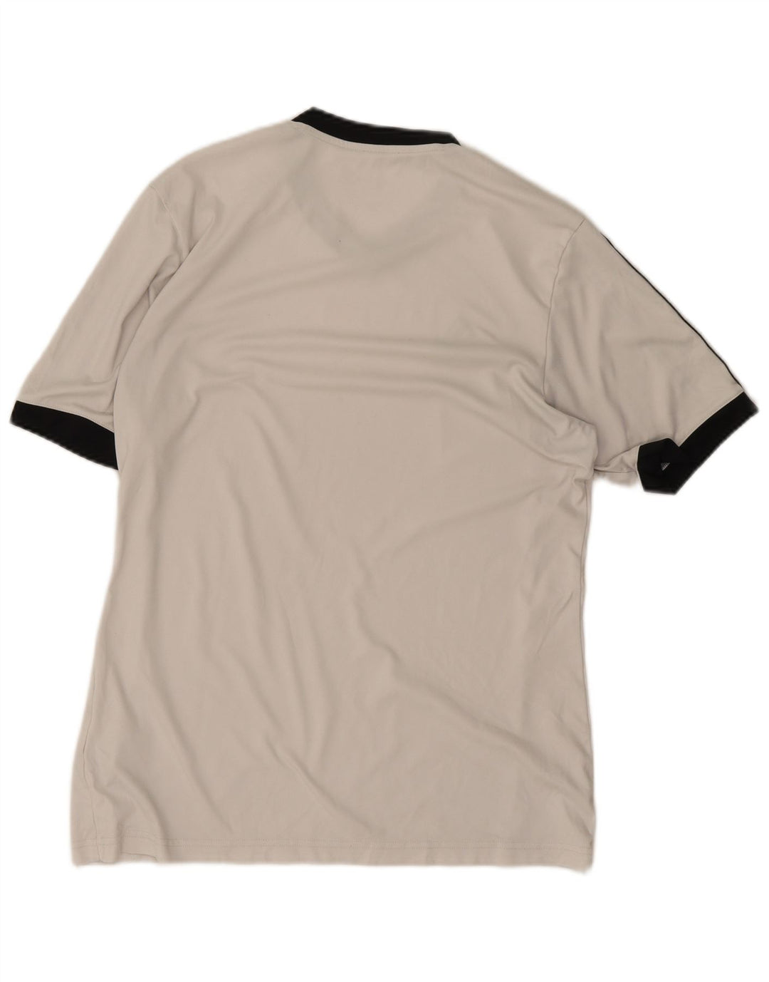 T-shirt da uomo Adidas Top media sportiva in poliestere bianco sporco