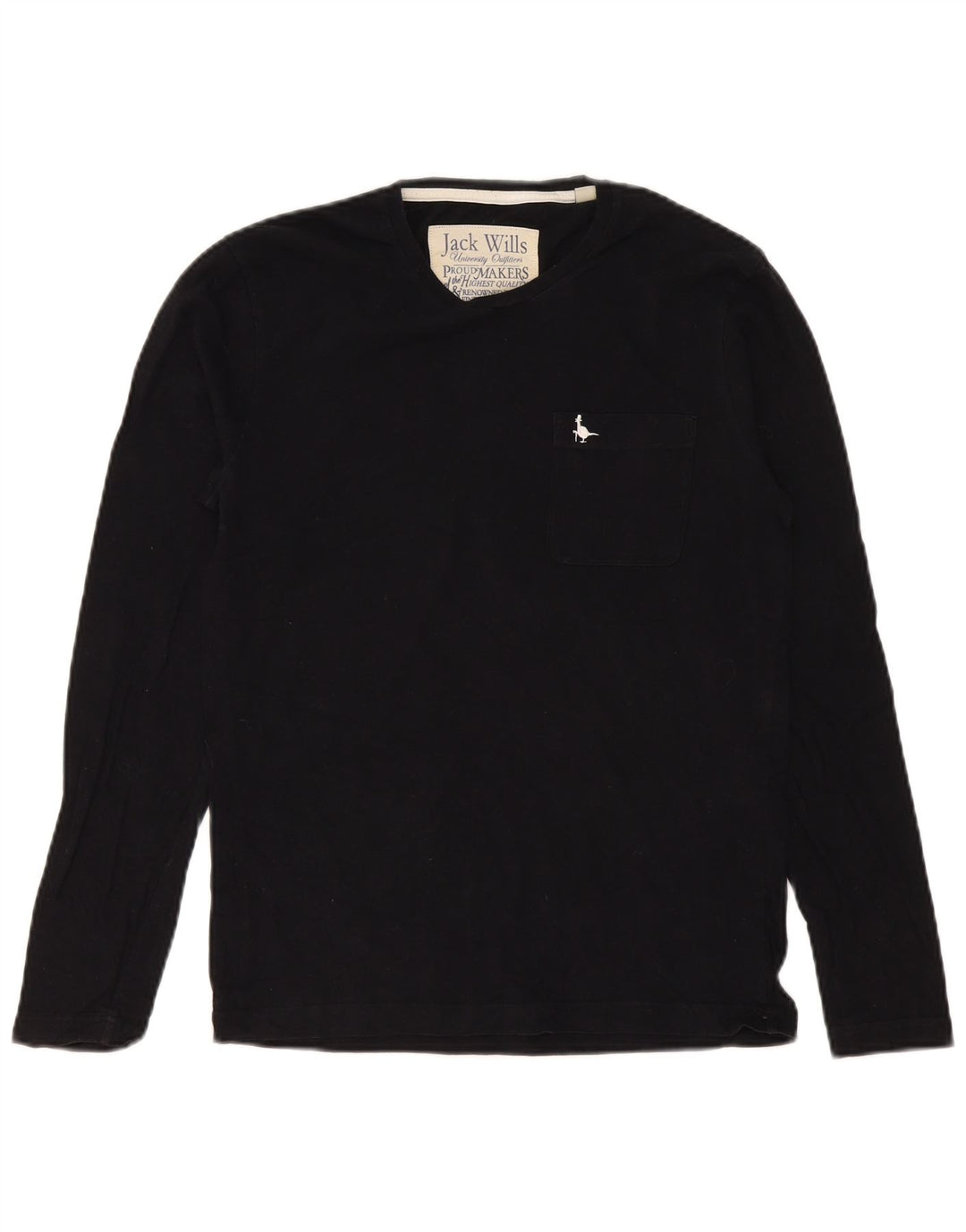 Maglia da uomo a maniche lunghe Jack Wills XS in cotone nero