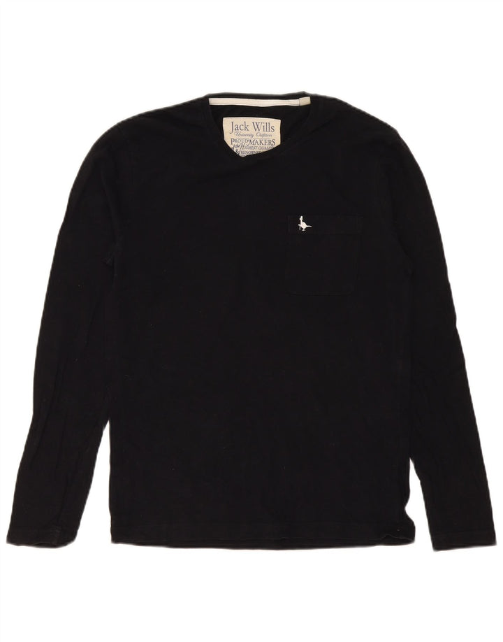 Maglia da uomo a maniche lunghe Jack Wills XS in cotone nero