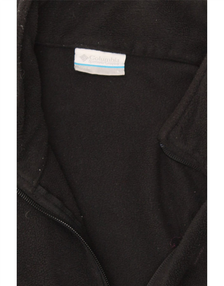 COLUMBIA Womens Fleece Jacket UK 16 Large Black Polyester Vintage Columbia and Second-Hand Columbia from Messina Hembry 