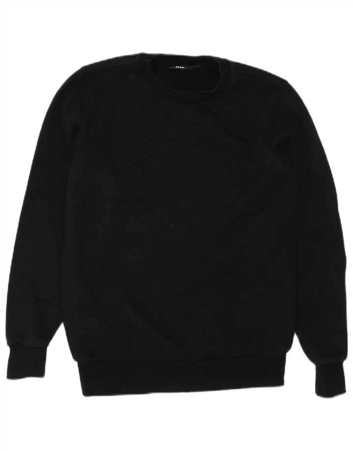 Felpa da uomo Diesel Jumper XS in cotone nero