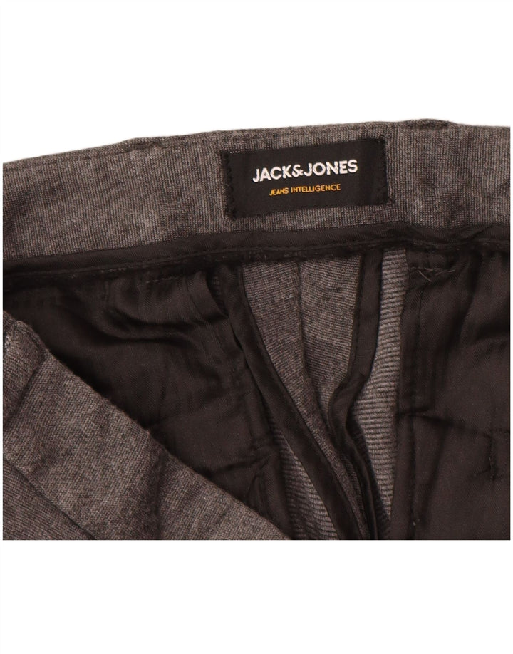 JACK & JONES Pantaloni chino slim Marco da uomo W36 L32 viscosa grigia