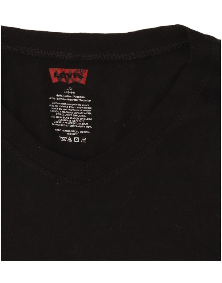 T-shirt da donna Levi's Top EU 42/44 grande cotone nero