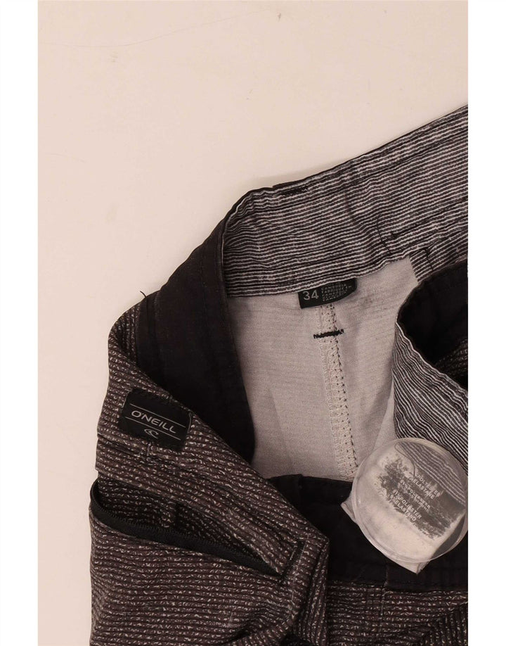 Pantaloncini chino da uomo O'Neill W34 poliestere gessato grande grigio