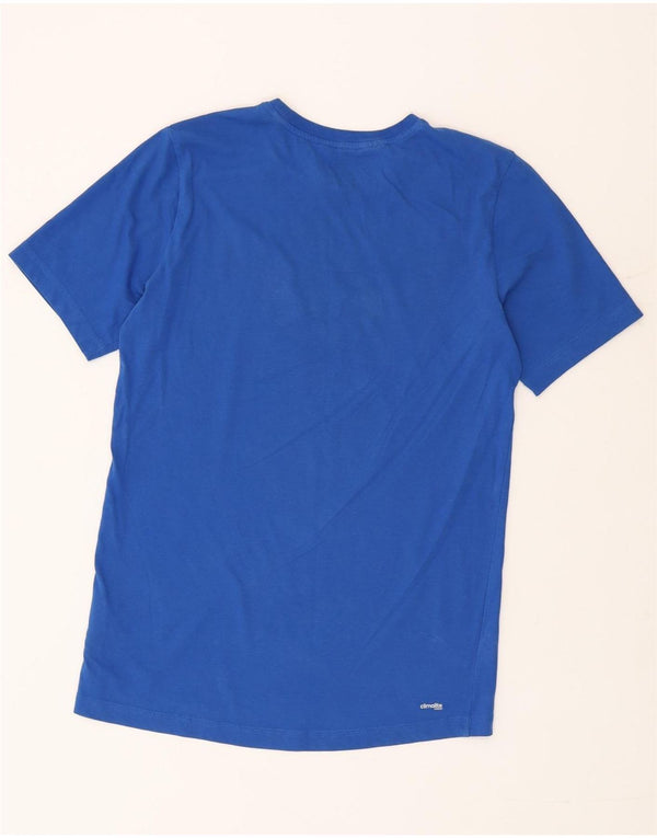 T-shirt grafica Adidas Climalite da bambino 15-16 anni in cotone blu