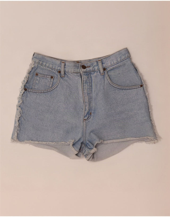 Pantaloncini di jeans vintage da donna W30 blu medio