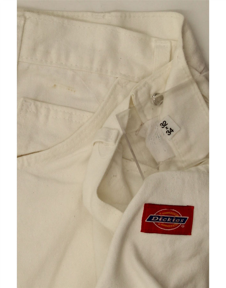 DICKIES Jeans dritti cargo da uomo W32 L34 bianchi