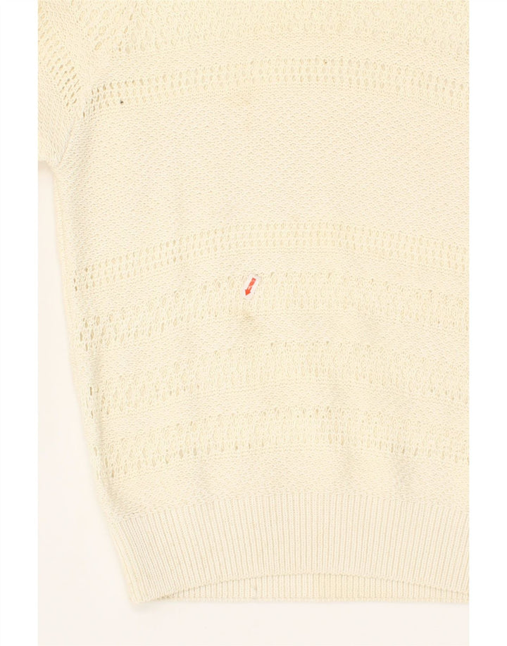 FRENCH CONNECTION Womens Boat Neck Jumper Sweater UK 10 Small Off White Vintage French Connection and Second-Hand French Connection from Messina Hembry 