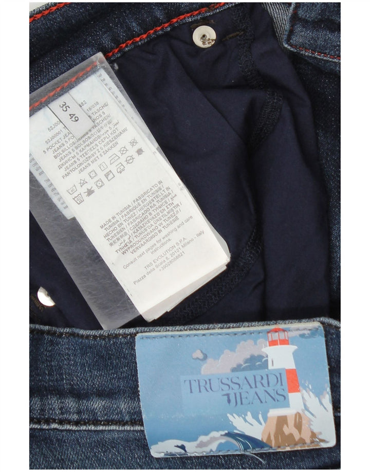 Jeans Straight Uomo Trussardi W35 L31 Blu Cotone