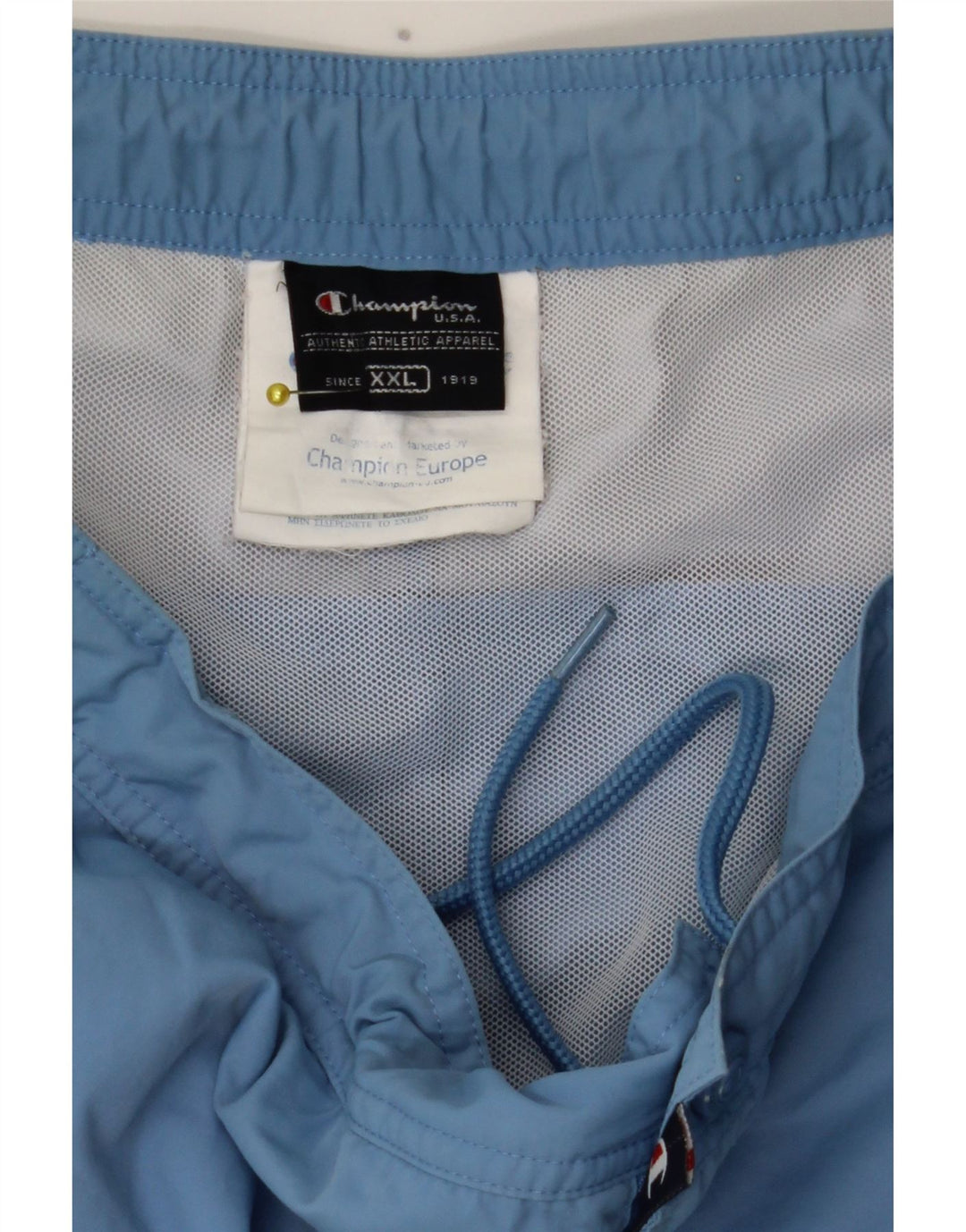 Pantaloncini da bagno da uomo Champion 2XL Poliestere color block blu