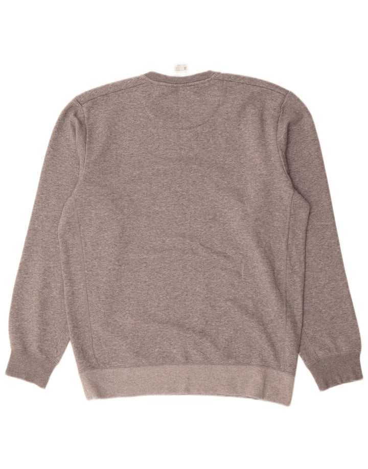 Felpa da uomo Adidas Felpa in cotone chiazzato grigio medio