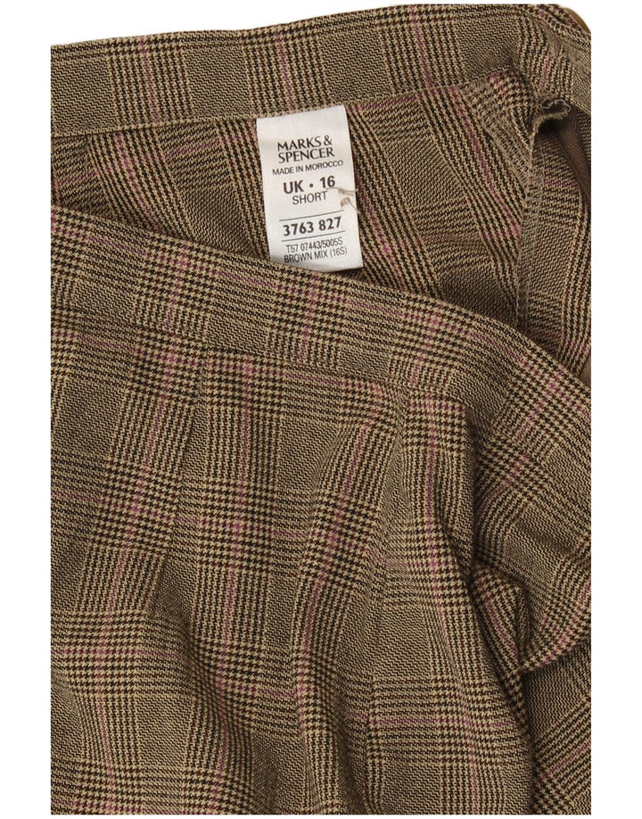 Pantaloni corti da donna Marks & Spencer UK 16 Large W32 L25 Marrone