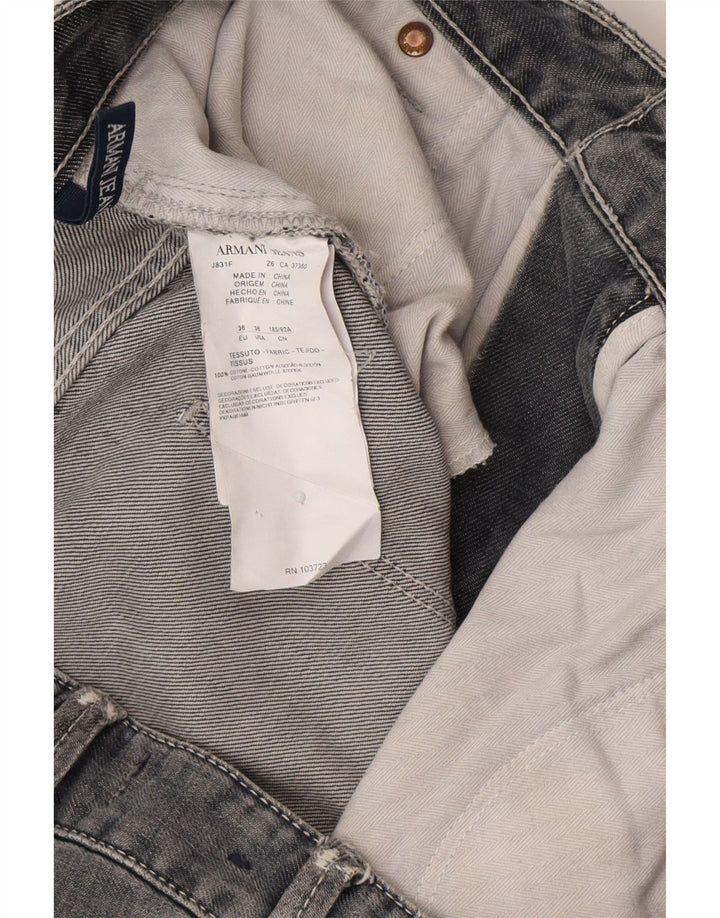 Jeans slim da uomo Armani W36 L32 cotone grigio