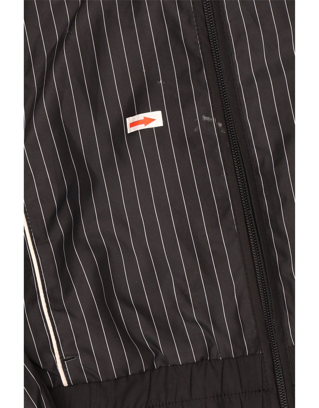 Giacca superiore della tuta da donna Nike UK 10/12 Poliestere gessato medio nero