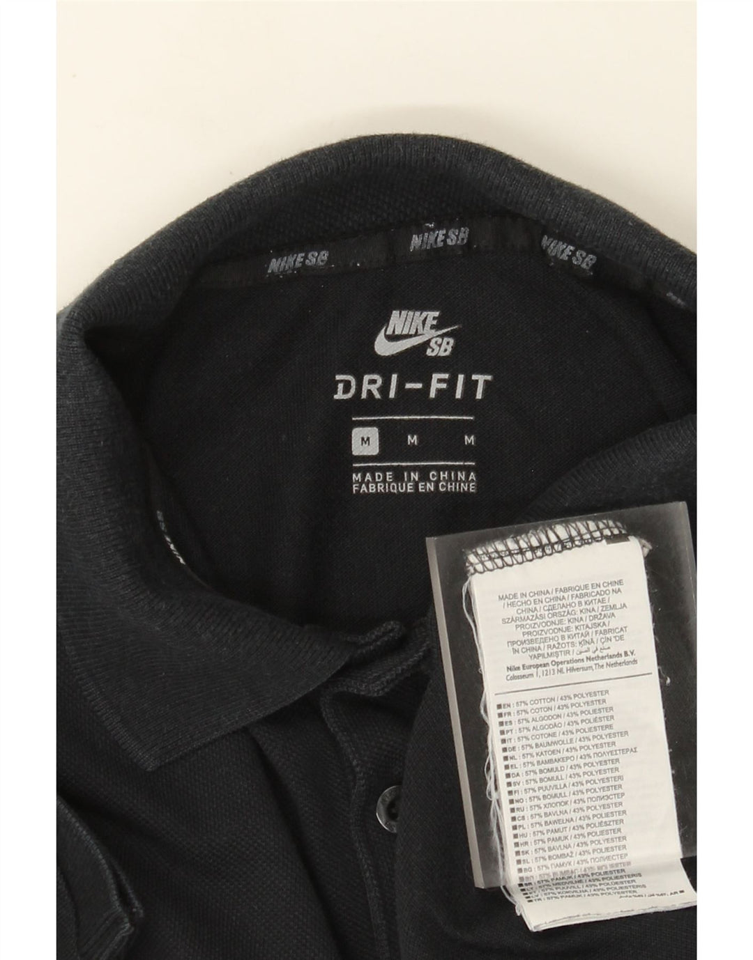 Polo Nike da uomo Dri Fit in cotone nero medio