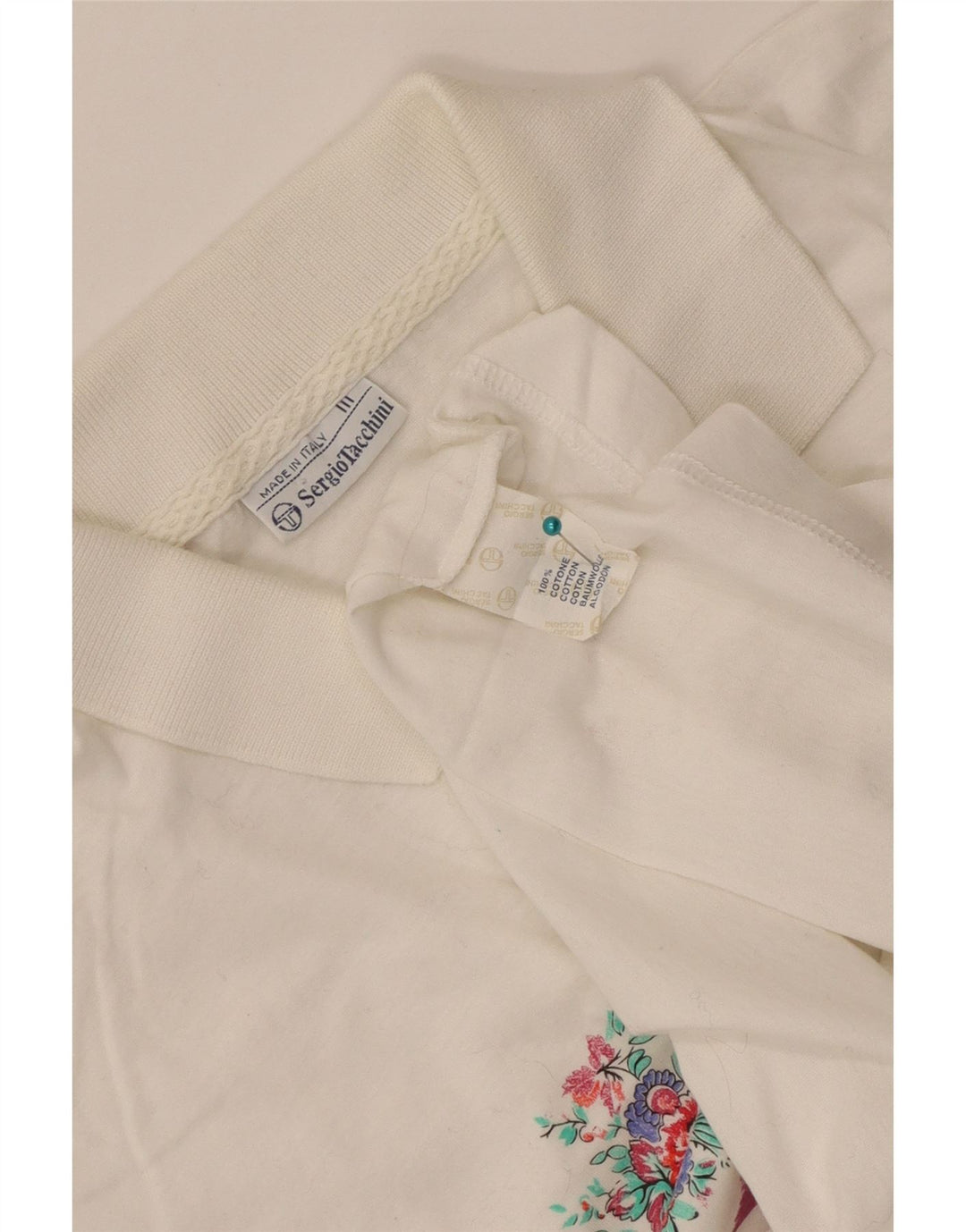 Polo Donna Sergio Tacchini IT 44 Cotone Rigato Medio Bianco