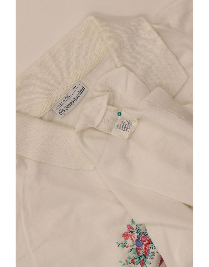 Polo Donna Sergio Tacchini IT 44 Cotone Rigato Medio Bianco
