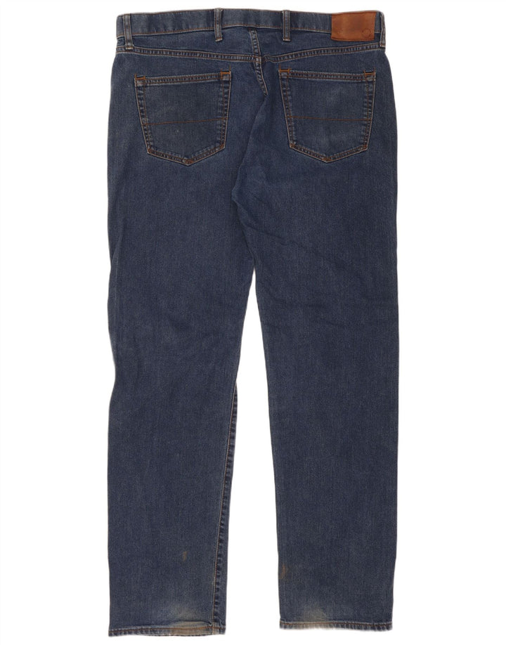 Jeans dritti regolari da uomo Marks & Spencer W38 L33 cotone blu