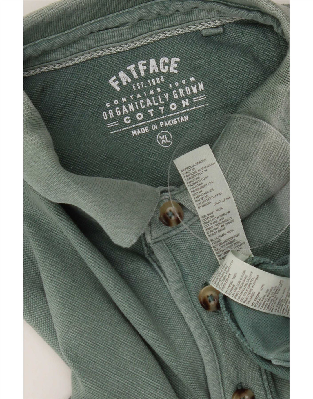 Polo da uomo Fat Face XL in cotone verde