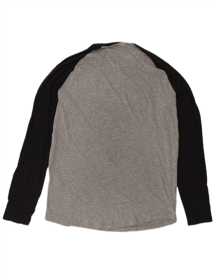 Jack & Jones Top da uomo a maniche lunghe in cotone grigio medio