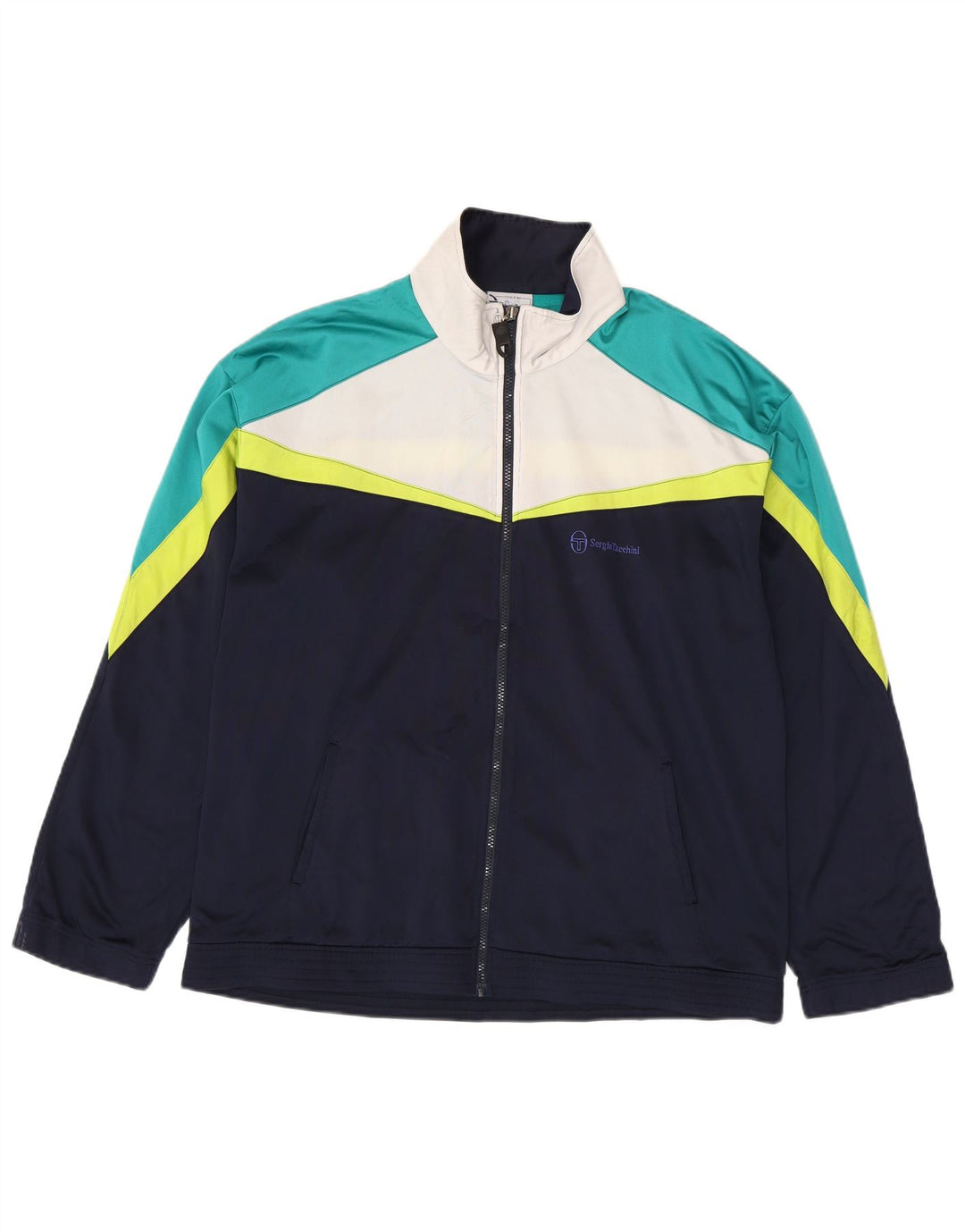 Giacca da ginnastica da uomo Sergio Tacchini XL Colorblock blu navy