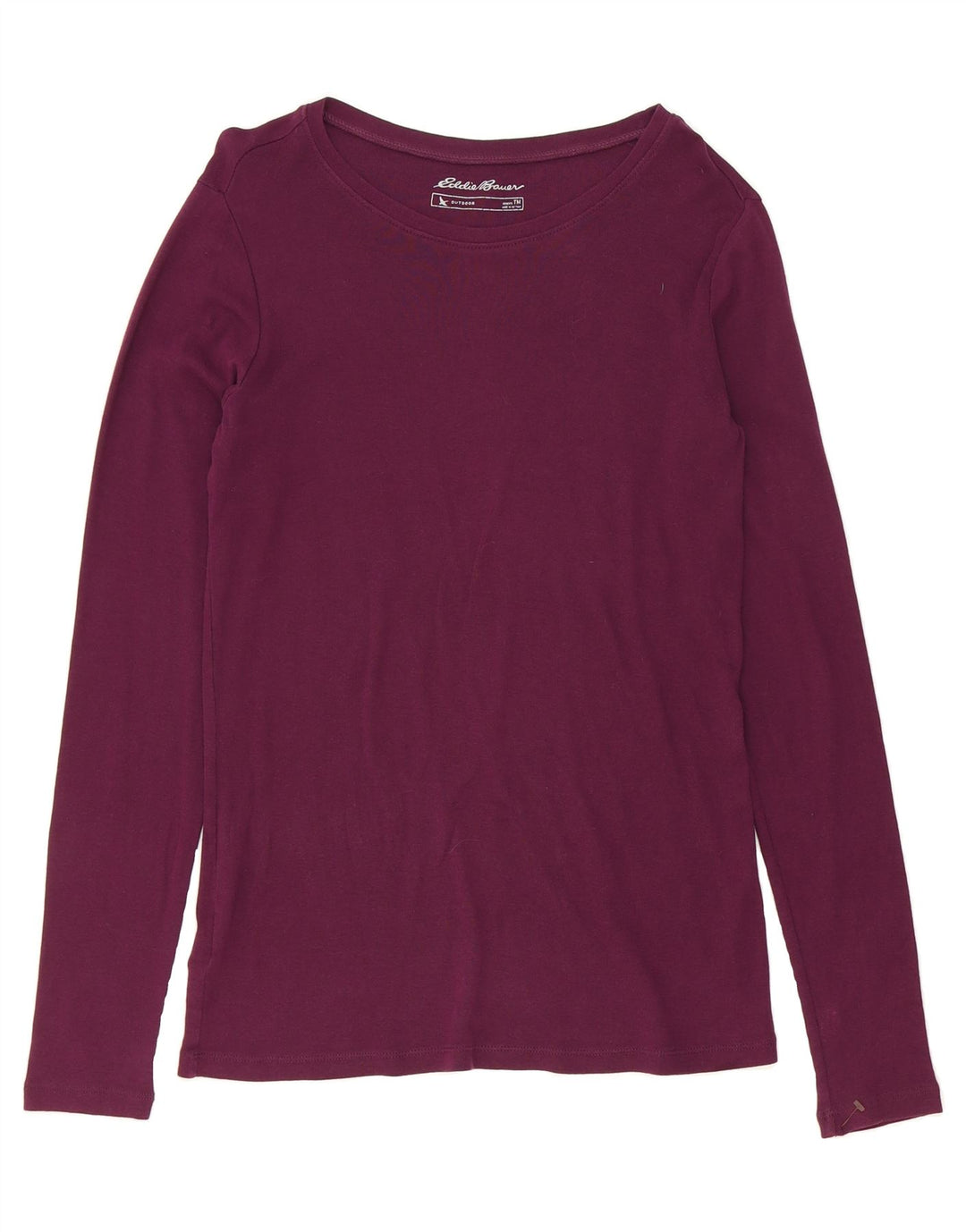 EDDIE BAUER Womens Top Long Sleeve UK 12 Medium Burgundy Cotton Vintage Eddie Bauer and Second-Hand Eddie Bauer from Messina Hembry 
