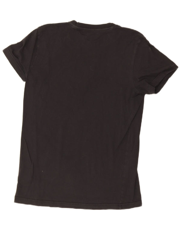 T-shirt grafica da uomo Adidas Top piccola in cotone nero
