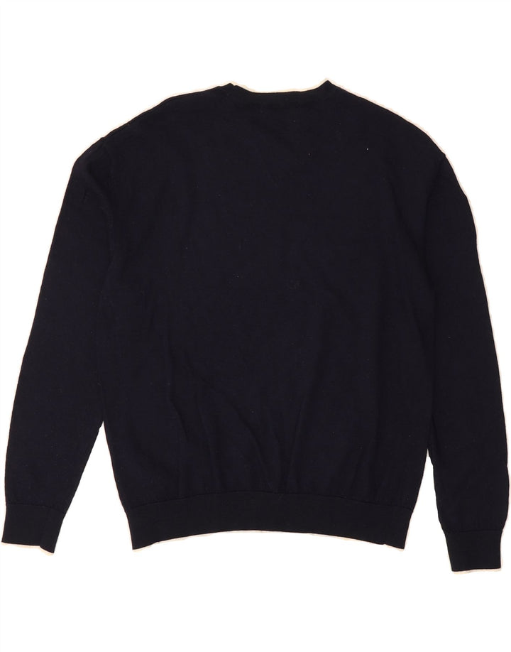 COS Womens Crew Neck Jumper Sweater UK 10 Small Navy Blue Wool Vintage Cos and Second-Hand Cos from Messina Hembry 