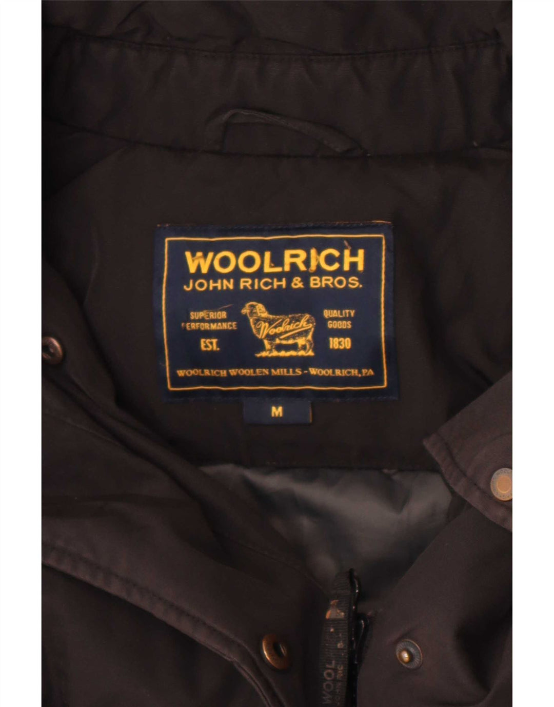 Giacca Parka con cappuccio da donna Woolrich UK 12 media nera