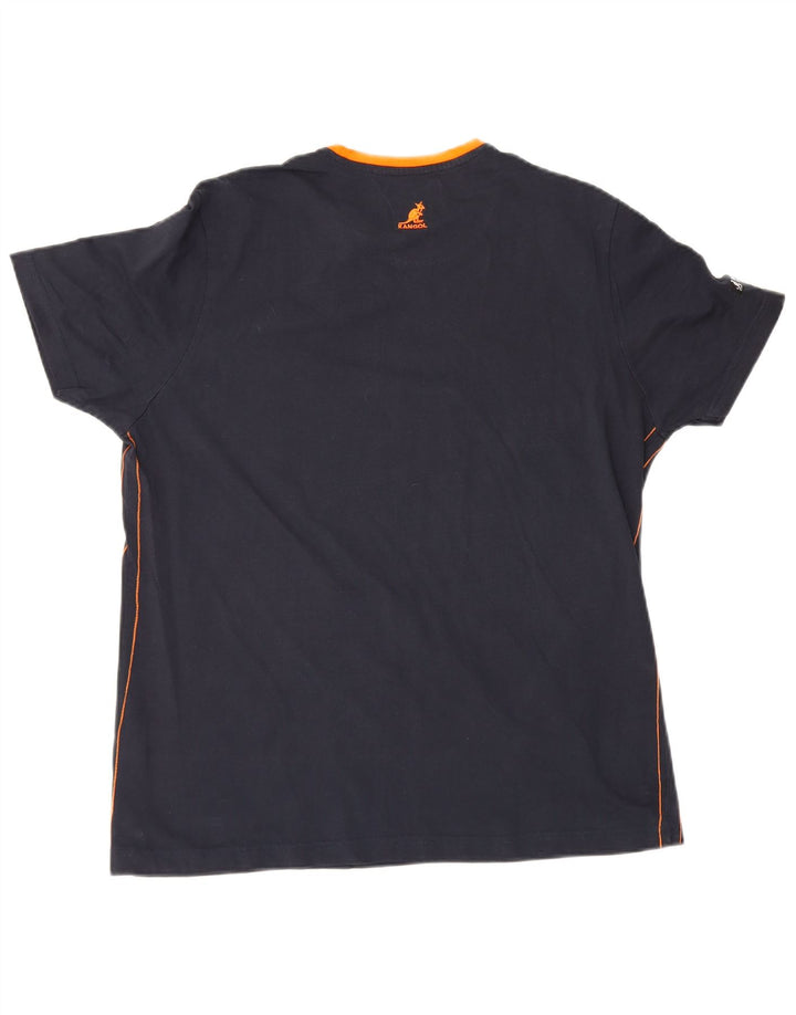 T-shirt da uomo Kangol Top XL in cotone blu navy