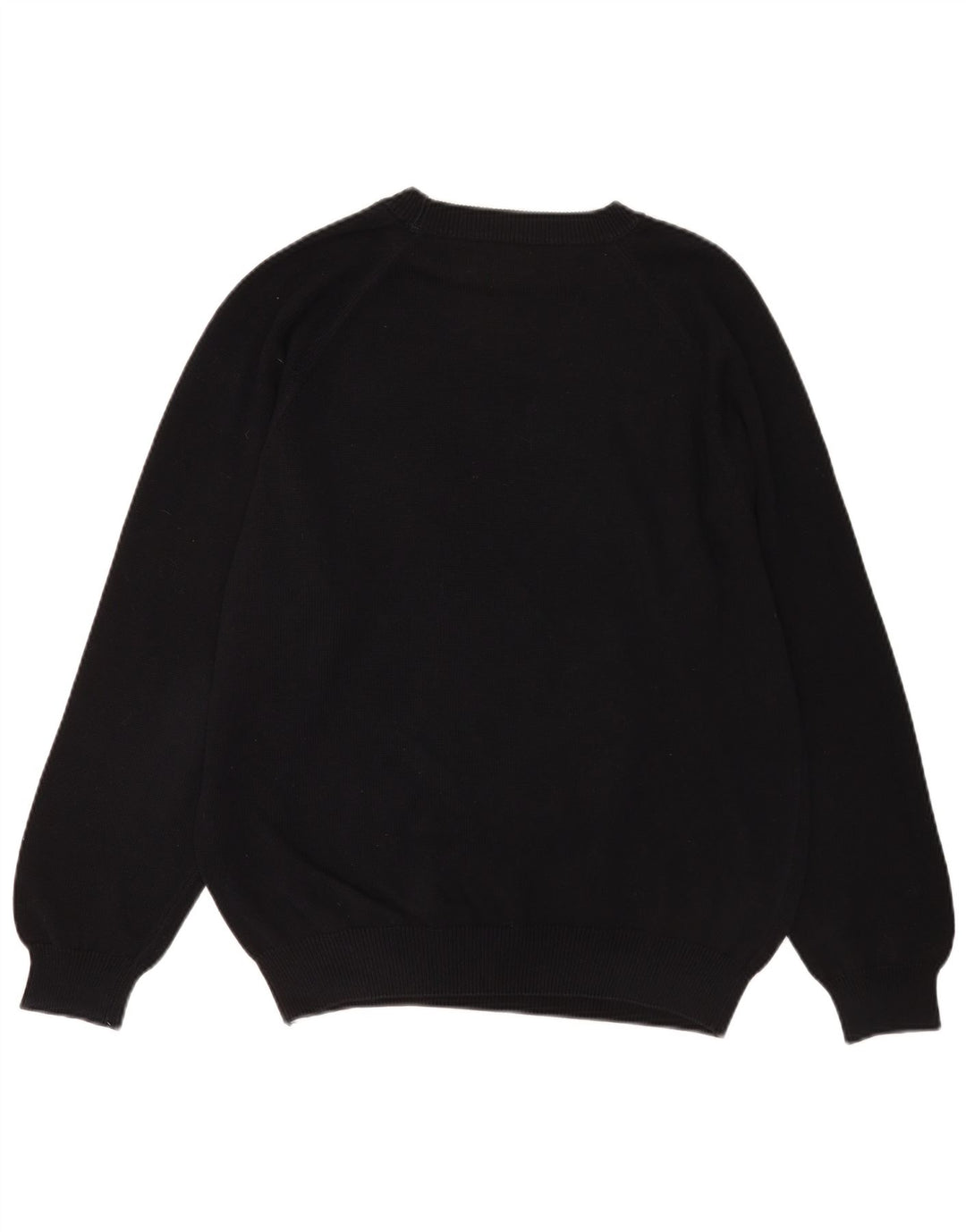 Maglione da uomo girocollo Benetton grande cotone nero