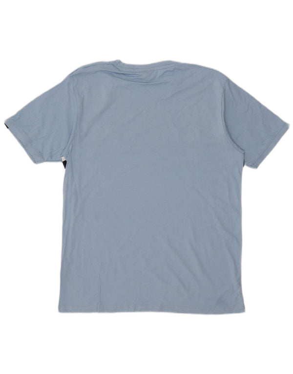 T-shirt da uomo Ellesse Top XL in cotone color block blu