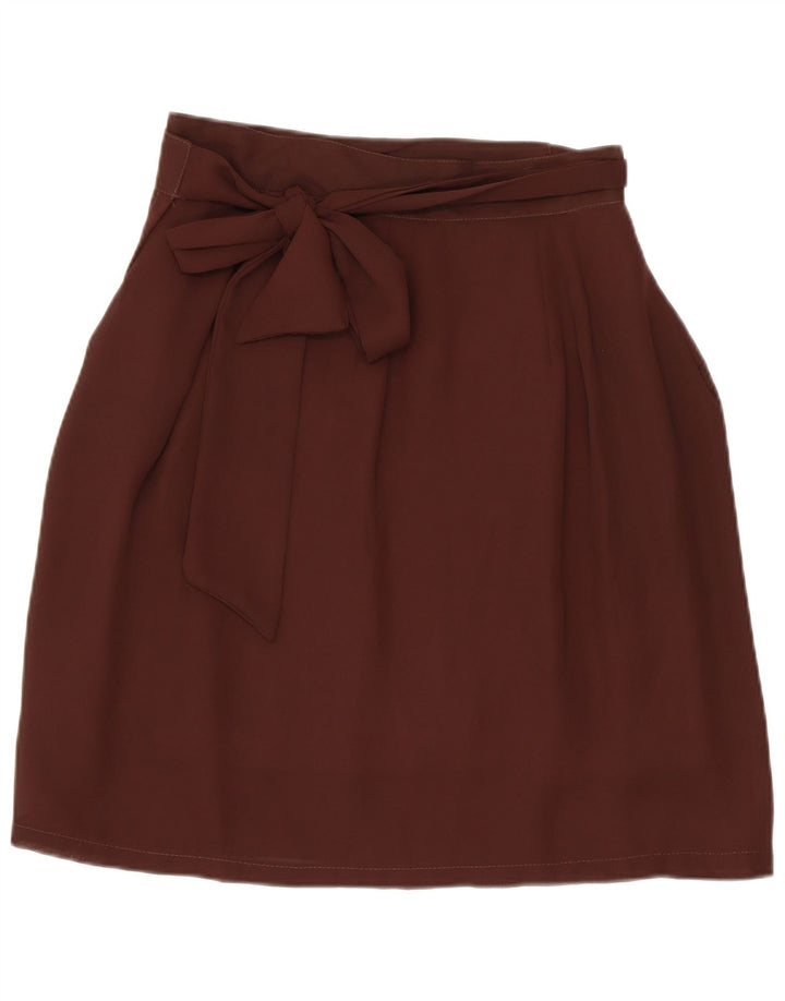 Gonna avvolgente da donna VINTAGE piccola W26 poliestere marrone