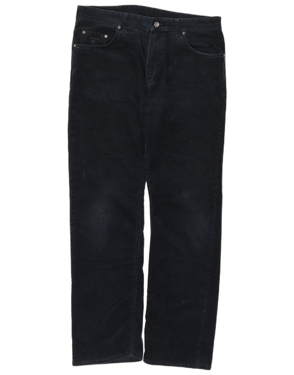 GANT Pantaloni da uomo Jason Regular Fit in velluto a coste W36 L34 cotone blu navy