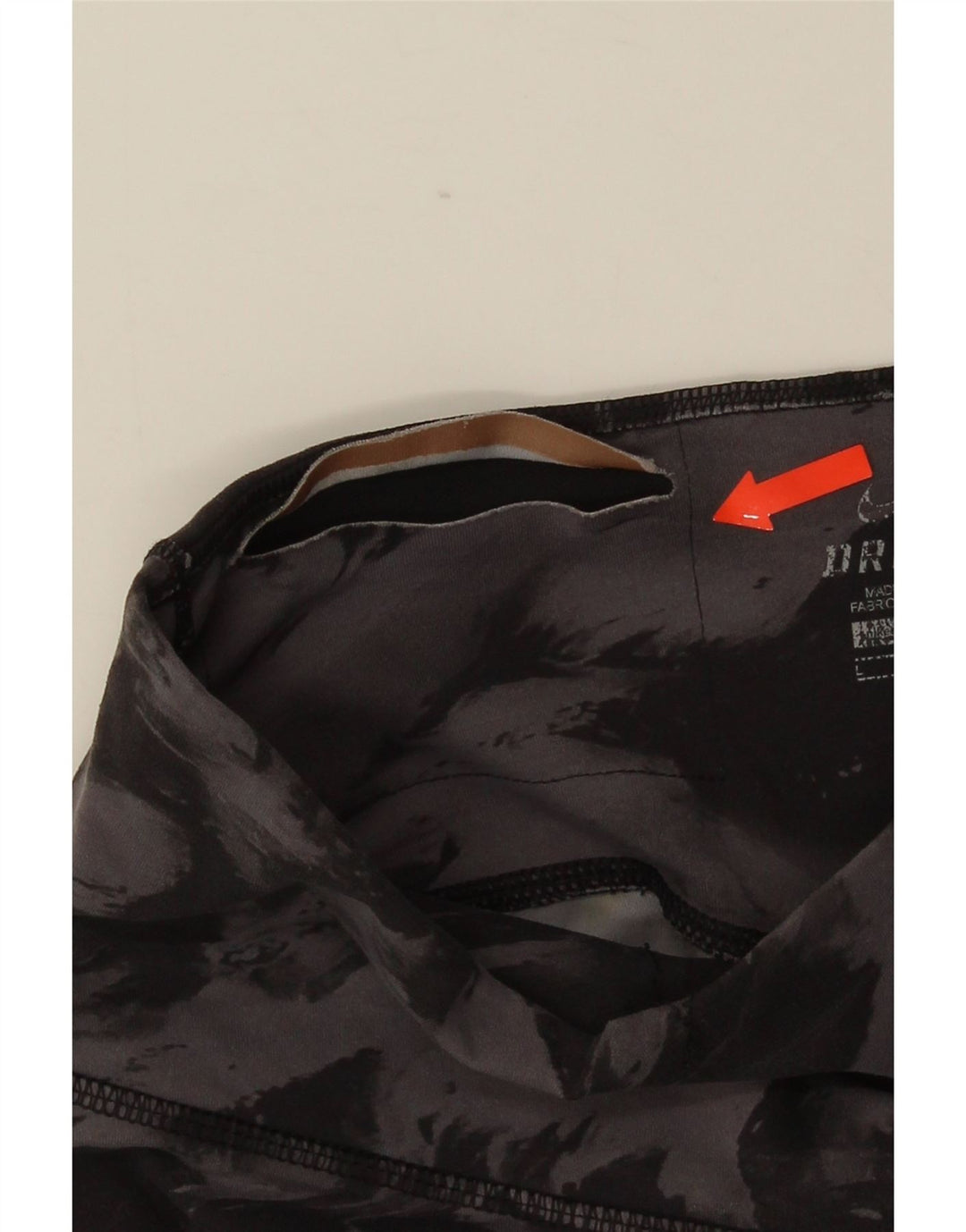 Leggings Dri Fit da donna NIKE UK 14 Large Grigio Tie Dye Nylon