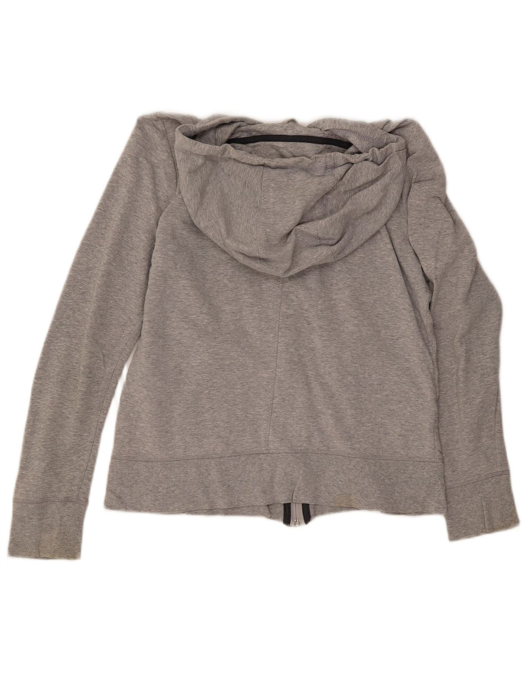 CALVIN KLEIN Maglione con cappuccio e zip Performance da donna UK 16 Large Grigio Cotone