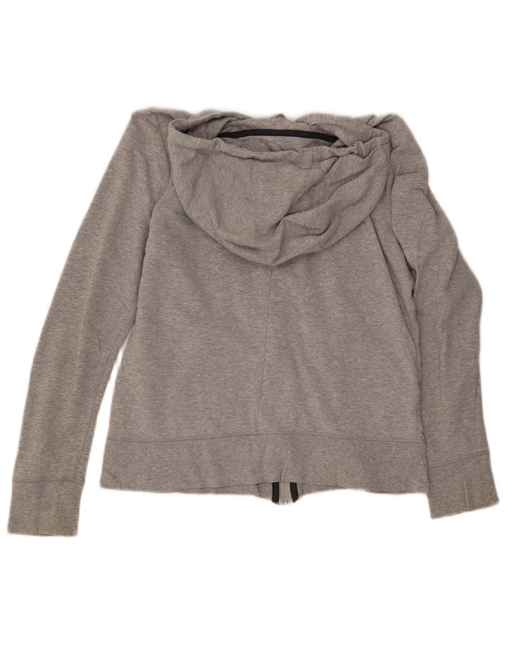 CALVIN KLEIN Maglione con cappuccio e zip Performance da donna UK 16 Large Grigio Cotone