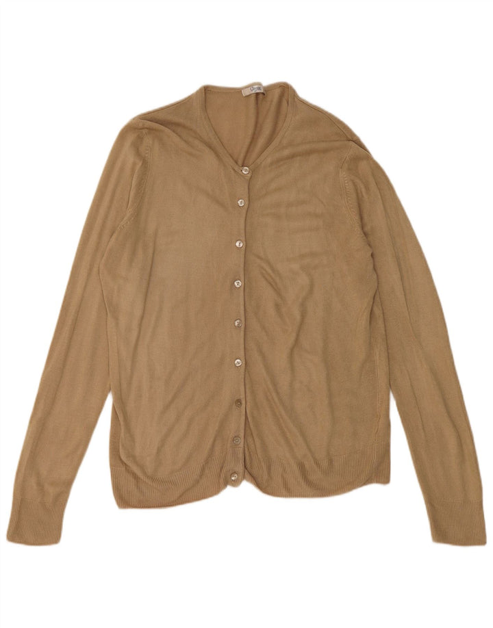 Maglione cardigan da donna Marks & Spencer UK 10 piccolo acrilico beige