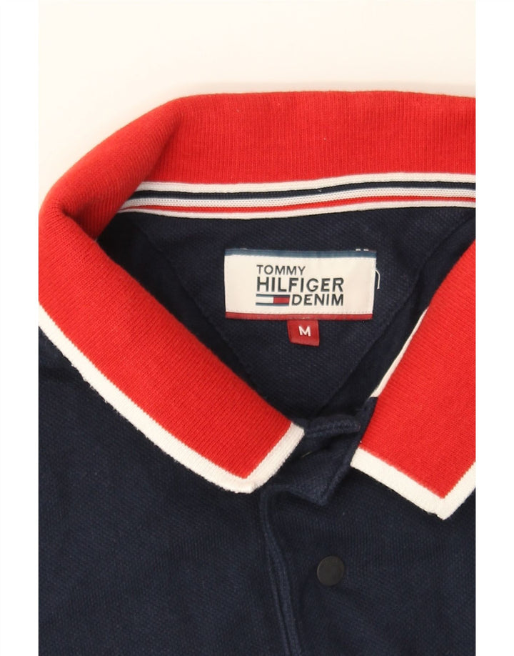 TOMMY HILFIGER Mens Polo Shirt Medium Navy Blue Cotton Vintage Tommy Hilfiger and Second-Hand Tommy Hilfiger from Messina Hembry 