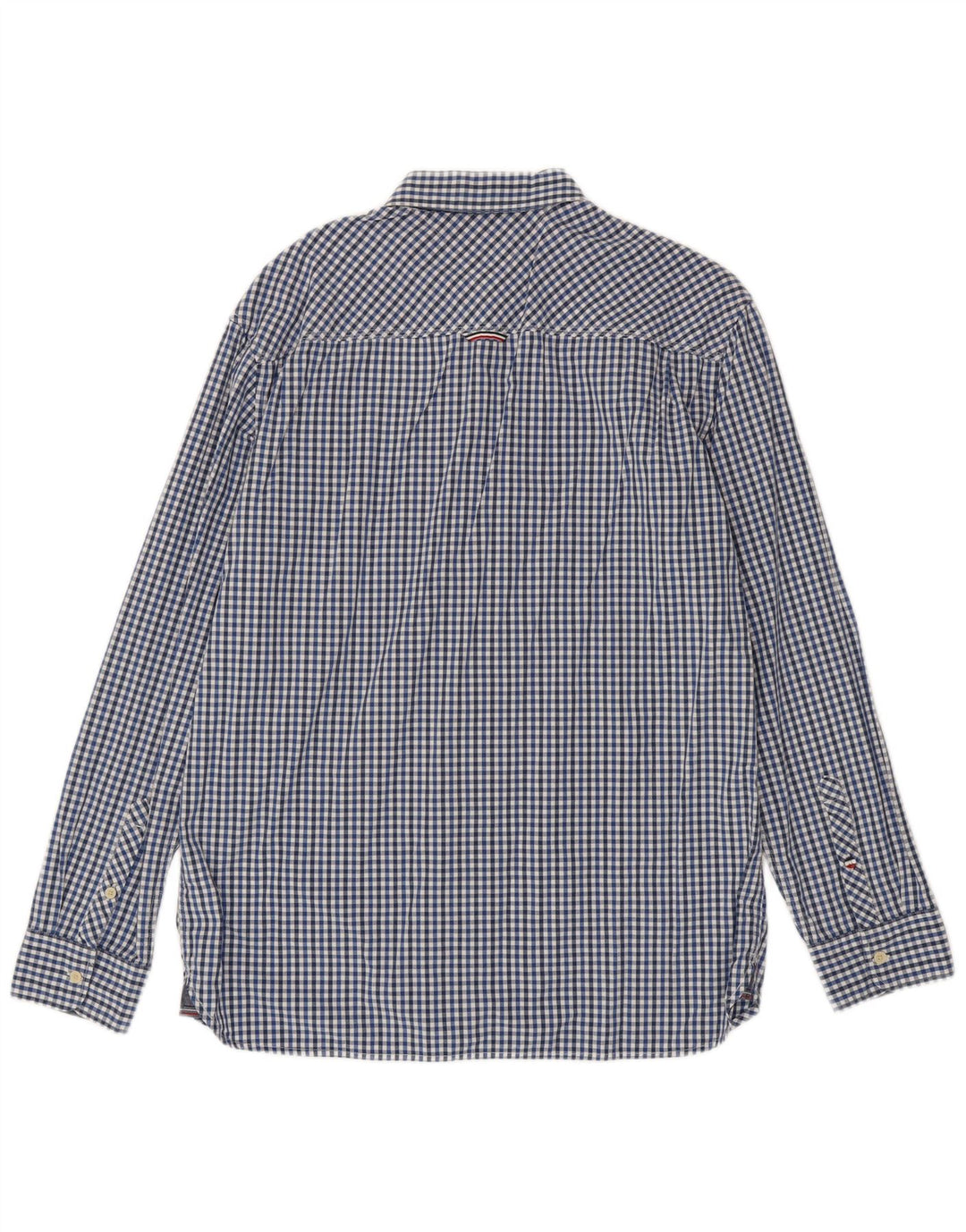 Camicia da uomo Regular Fit Tommy Hilfiger XL blu in cotone a quadretti